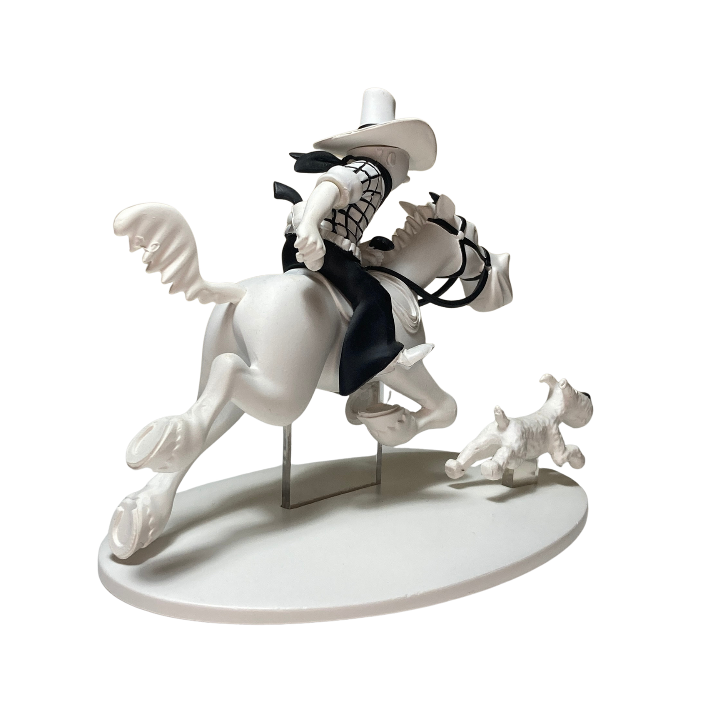 Illustration de Tintin cow-boy et Milou en Amérique, image colorée de la bande dessinée Tintin par Espace714.
