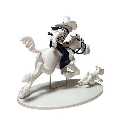 Illustration de Tintin cow-boy et Milou en Amérique, image colorée de la bande dessinée Tintin par Espace714.