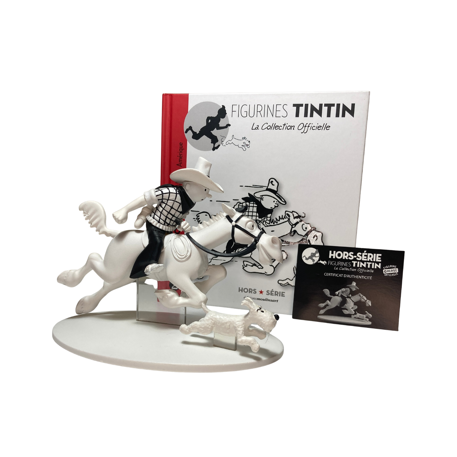 Page couverture du livre Tintin Cow-Boy et Milou en Amérique par Espace714, illustrant Tintin et Milou en scène d'aventure.
