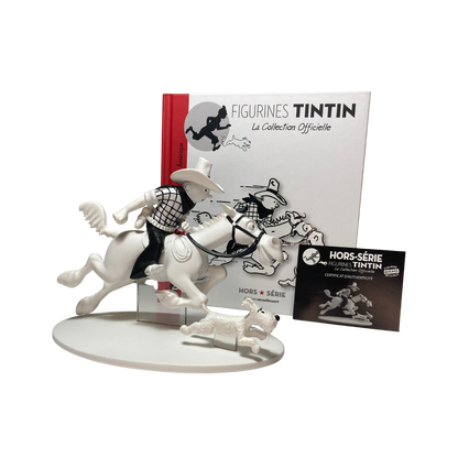 Page couverture du livre Tintin Cow-Boy et Milou en Amérique par Espace714, illustrant Tintin et Milou en scène d'aventure.