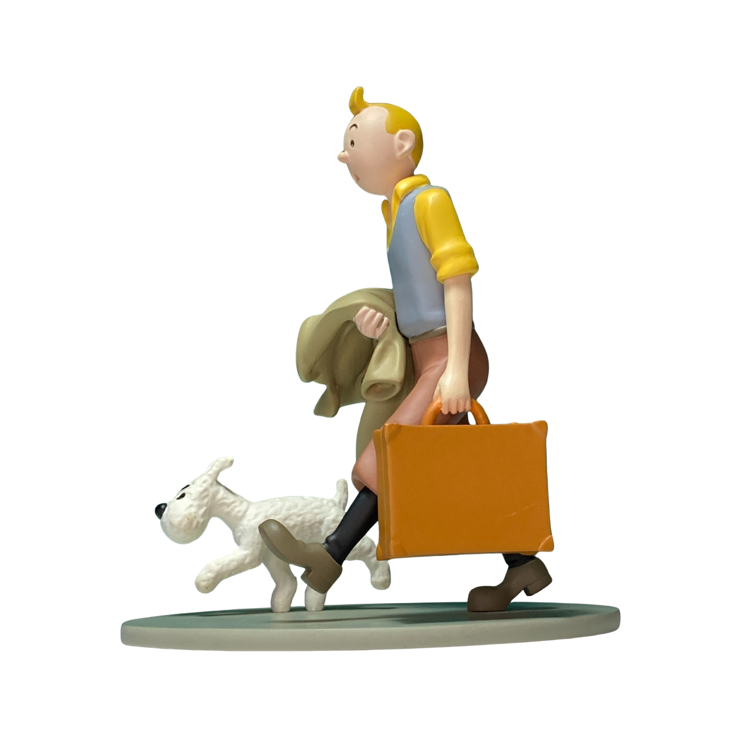 Image de Tintin et Milou en route, illustration colorée de la bande dessinée Tintin par Espace714.