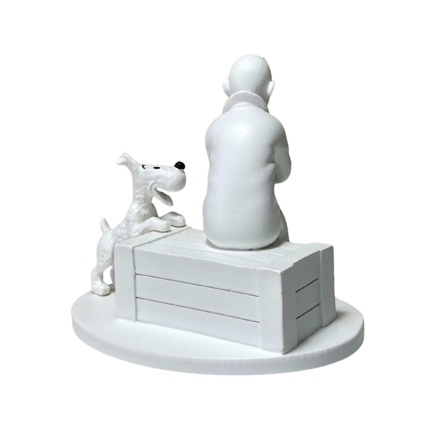 Image de Tintin prisonnier avec Milou sur le navire Karaboudjan, illustration de bande dessinée de Tintin par Espace714.