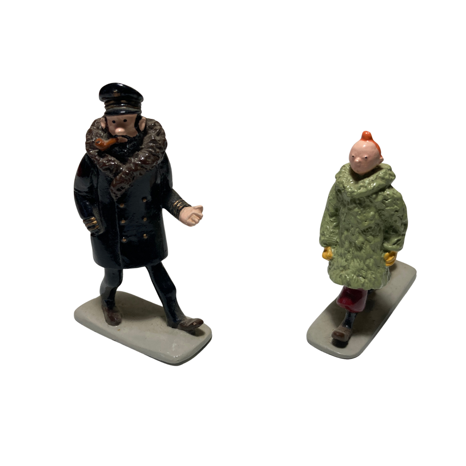 Image de Tintin, Milou et Haddock, personnages de la bande dessinée, en illustration colorée.