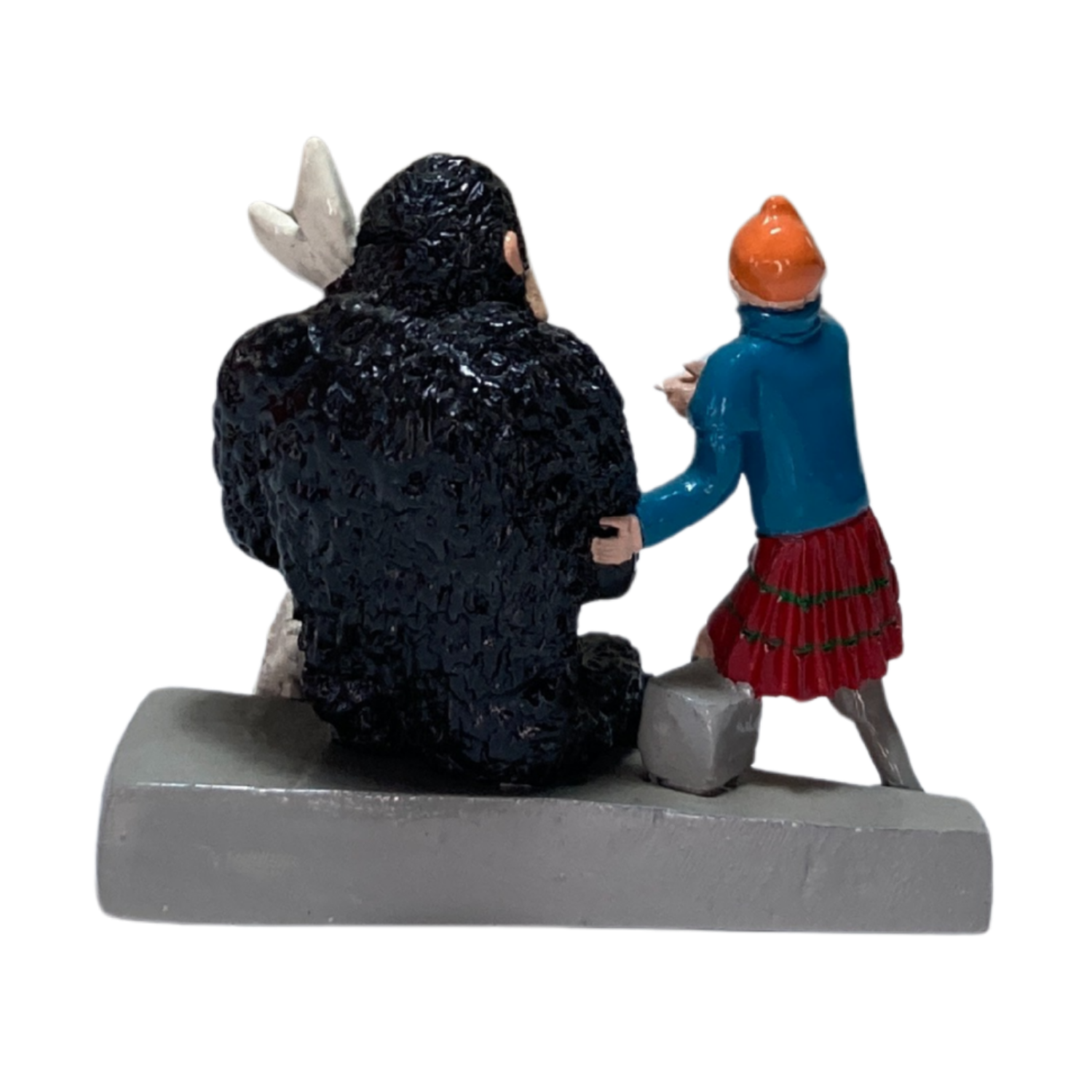 Illustration de Tintin, Milou et le gorille, tirée d'une œuvre de la collection Espace714, montrant les personnages en action.