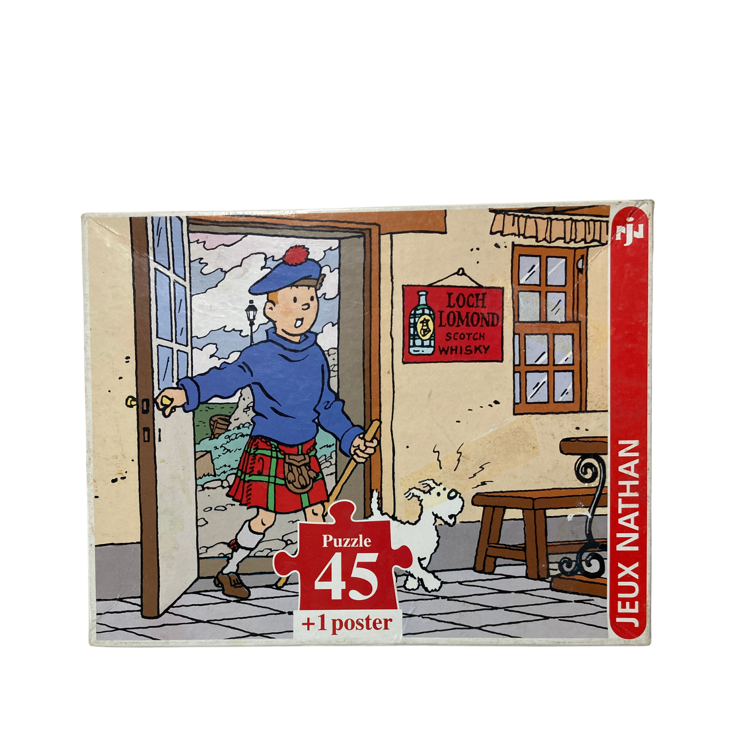 Puzzle Tintin L'Île noire de Espace714, image colorée montrant la scène emblématique du célèbre héros dans un puzzle de 1000 pièces.