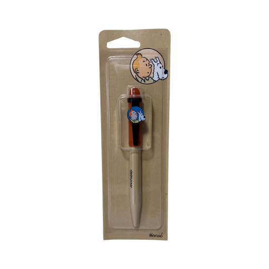 Stylo bille Tintin Espace714 avec personnage de Tintin et Hergé, design coloré et élégant pour écrire avec style.