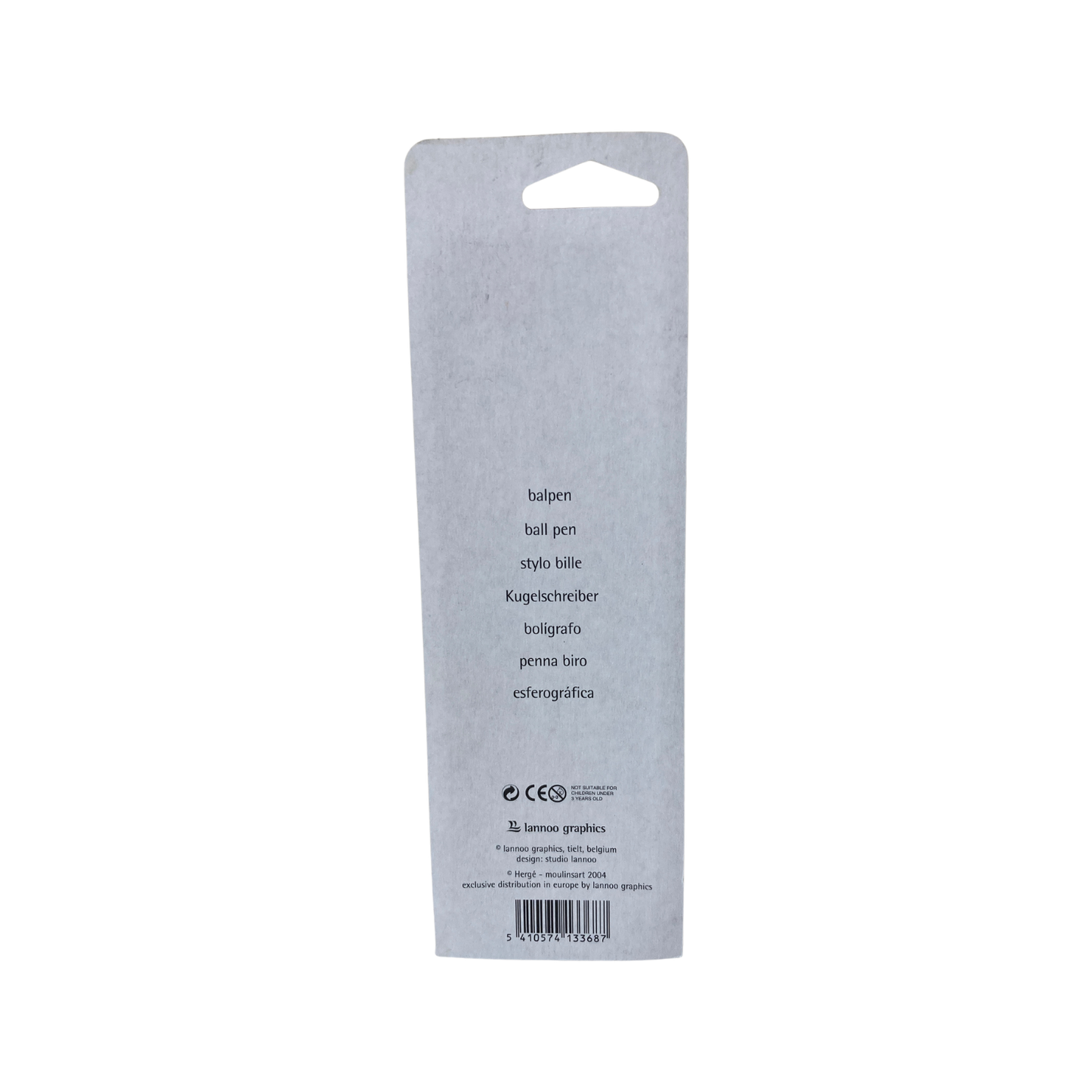 Stylo bille Tintin Espace714 avec personnage de Tintin et son chien Milou, design coloré et élégant.