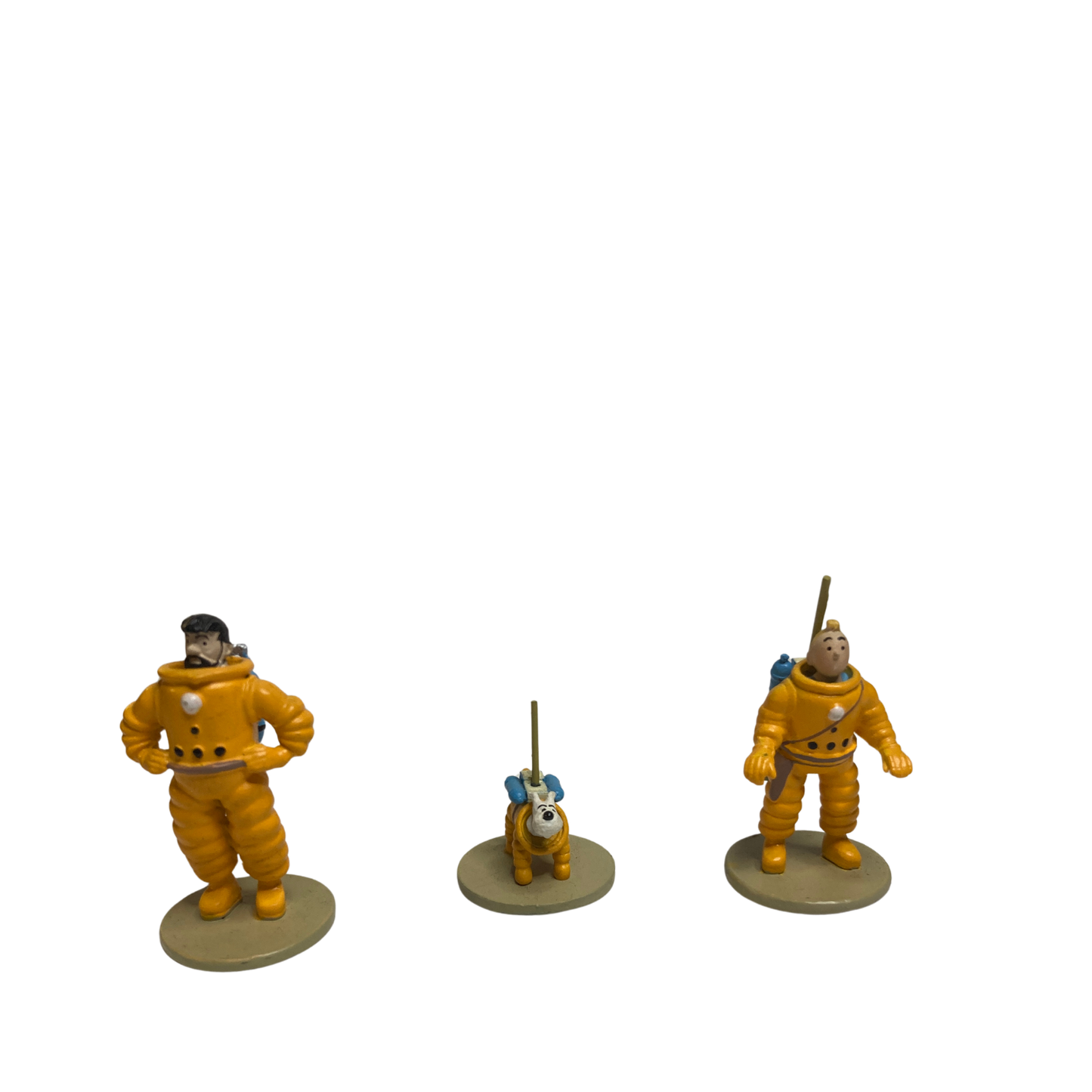 Coffret Tintin Lune par Espace714, comprenant une figurine et accessoires sur le thème de Tintin et la lune.