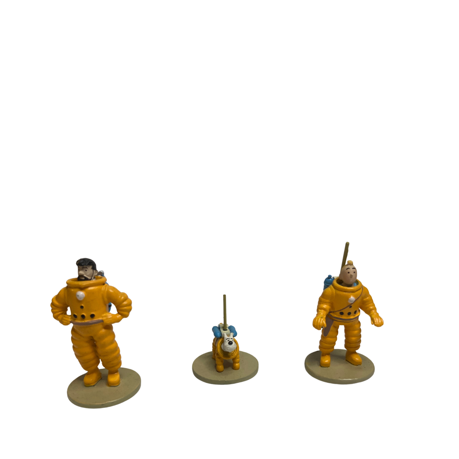 Coffret Tintin Lune par Espace714, comprenant une figurine et accessoires sur le thème de Tintin et la lune.