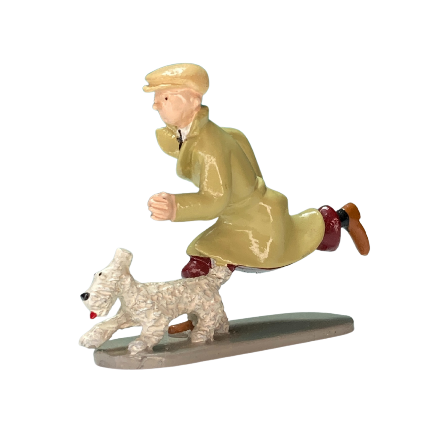 Illustration de Tintin courant, personnage de bande dessinée, en image colorée, créée par Espace714.