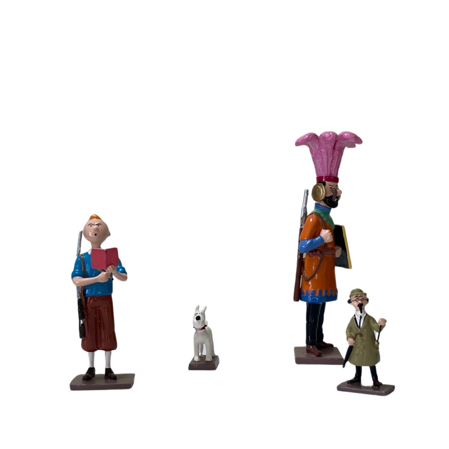 Image de Tintin demandant le permis de chasse, couverture du livre publié par Espace714, illustrée avec Tintin en situation.