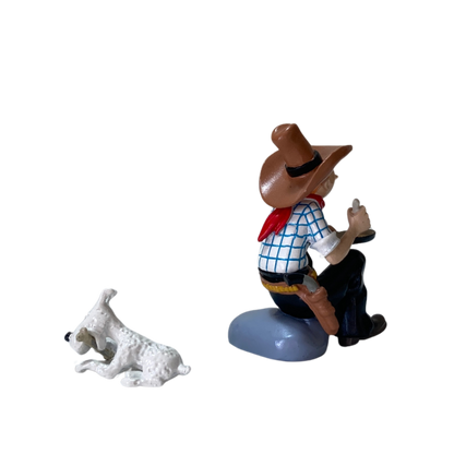 Tintin en Amérique, bande dessinée d'Hergé, illustrée, avec Tintin et Milou dans un décor de style cartoon.