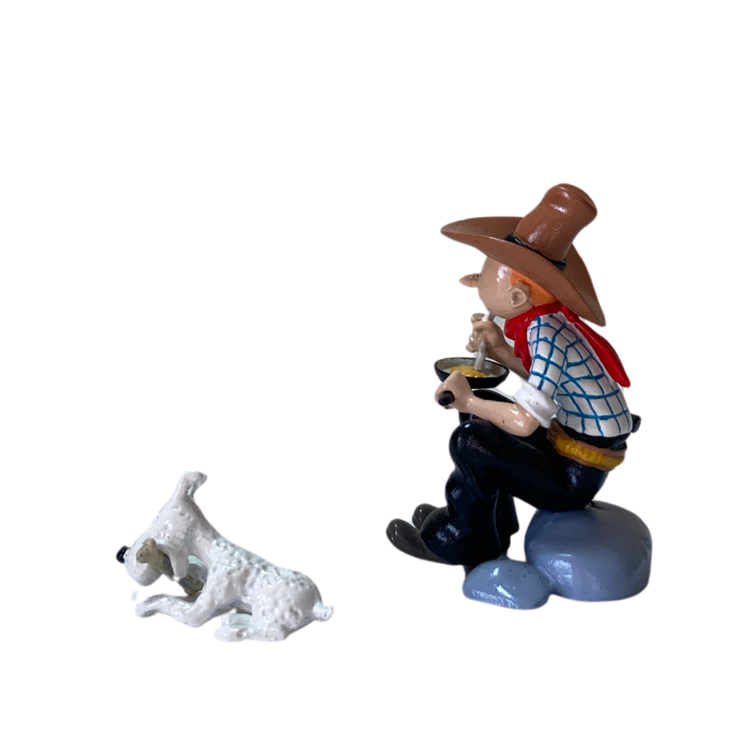 Image de la couverture de Tintin en Amérique, bande dessinée de Hergé, publiée par Espace714, montrant Tintin et Milou.