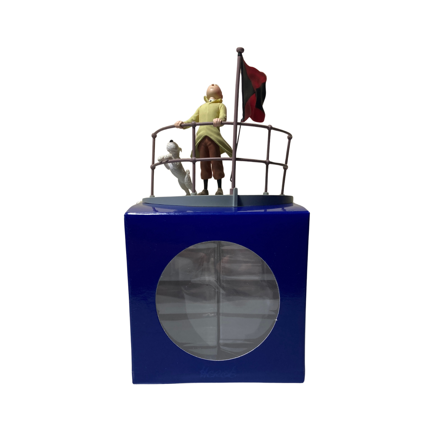 Illustration de Tintin et Milou sur l’Aurore, image colorée et détaillée, produite par Espace714, représentant le célèbre duo de bande dessinée.