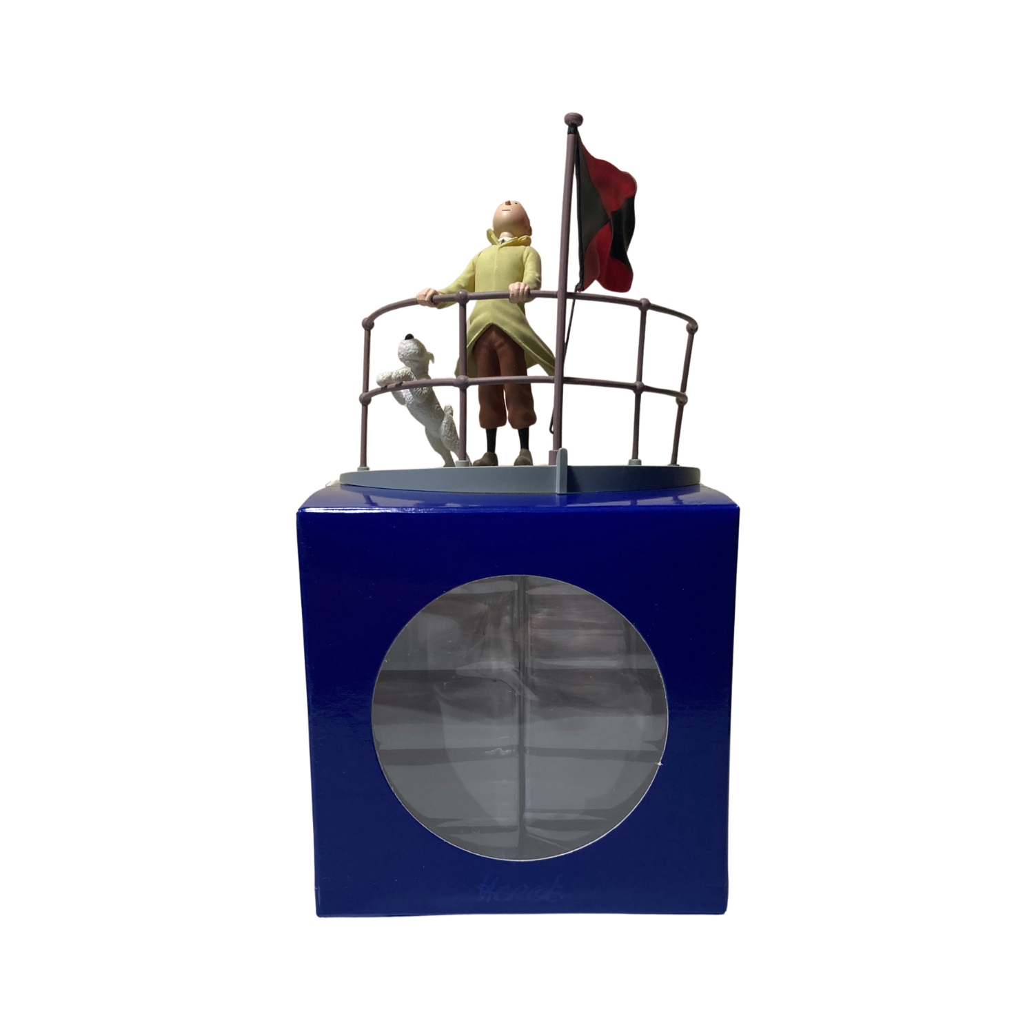 Illustration de Tintin et Milou sur l’Aurore, image colorée et détaillée, produite par Espace714, représentant le célèbre duo de bande dessinée.