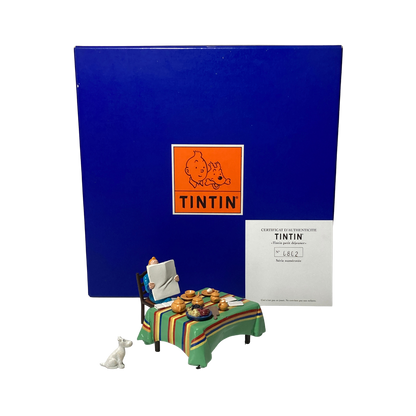 Couverture de la bande dessinée Tintin Petit Déjeuner par Espace714, illustrant Tintin avec un bol de petit déjeuner.
