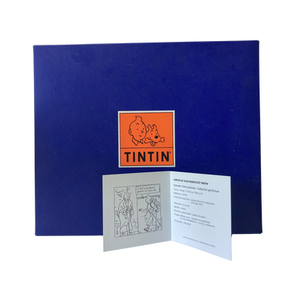 Certificat d'alpiniste Tintin par Espace714 montrant un alpiniste en tenue d'escalade sur fond blanc.
