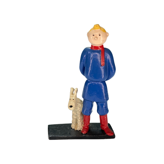 Figurine Pixi Tintin et Milou au pays des Soviets, personnage de la bande dessinée, en style miniature coloré.
