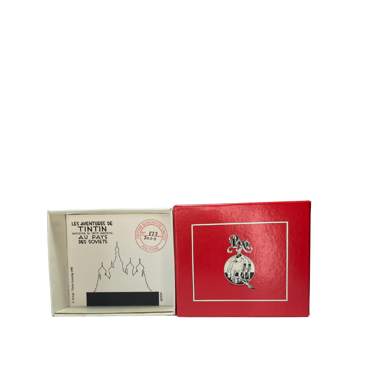 Pixi de Tintin et Milou au pays des Soviets, figurine en plastique de la série Espace714, représentant Tintin et Milou en aventure.