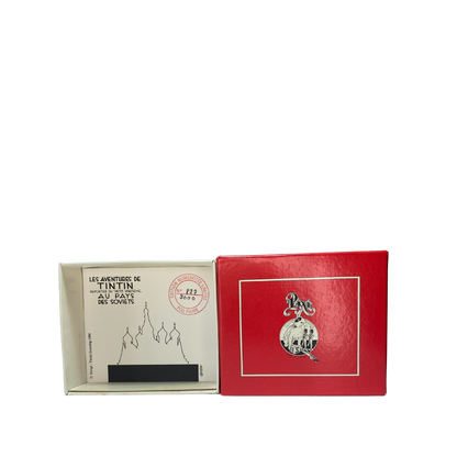 Pixi de Tintin et Milou au pays des Soviets, figurine en plastique de la série Espace714, représentant Tintin et Milou en aventure.
